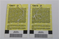 2005 Masters Tournament Monday Practice Round Tickets (2) - Tiger Woods Winner