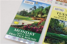2012 & 2014 Masters Tournament Monday, Tuesday & Wednesday Practice Round Tickets (6)