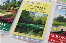 2012 & 2014 Masters Tournament Monday, Tuesday & Wednesday Practice Round Tickets (6)