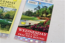 2012 & 2014 Masters Tournament Monday, Tuesday & Wednesday Practice Round Tickets (6)