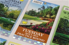 2012 & 2014 Masters Tournament Monday, Tuesday & Wednesday Practice Round Tickets (6)