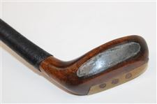 Splice Neck, Wood Putter Head Walking Stick, Lead Back Weight, Alum. Tip, Nosing Plate