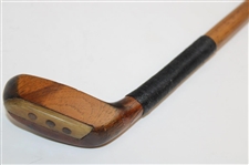 Splice Neck, Wood Putter Head Walking Stick, Lead Back Weight, Alum. Tip, Nosing Plate