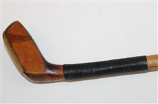Splice Neck, Wood Putter Head Walking Stick, Lead Back Weight, Alum. Tip, Nosing Plate