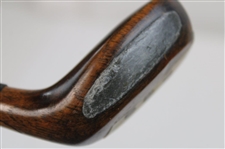 Splice Neck, Wood Putter Head Walking Stick, Lead Back Weight, Alum. Tip, Nosing Plate