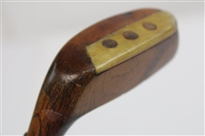 Splice Neck, Wood Putter Head Walking Stick, Lead Back Weight, Alum. Tip, Nosing Plate