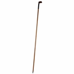 Splice Neck, Wood Putter Head Walking Stick, Lead Back Weight, Alum. Tip, Nosing Plate