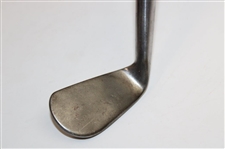 Hand Forged Smooth Face Lofter Walking Stick, With Cm, Brass Tip, Circa 1900’s