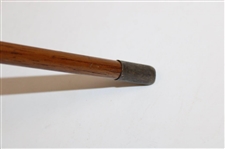 Hand Forged Smooth Face Lofter Walking Stick, With Cm, Brass Tip, Circa 1900’s