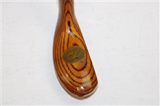 “The Duke” Handmade Wood Mallet Head Putter, Splice Neck, Nosing Strip, Green Suede Leather Wrap Grip