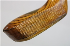 “The Duke” Handmade Wood Mallet Head Putter, Splice Neck, Nosing Strip, Green Suede Leather Wrap Grip
