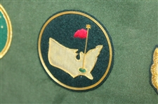 A Seldom Seen Gold Wood Framed Collection Of (5) Different Commemorative  Masters Patches
