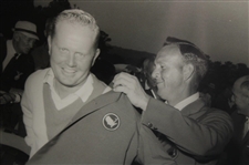 2 Masters Photos 1963 Palmer And Nicklaus And 1980's Palmer Ronnie Watts Collection