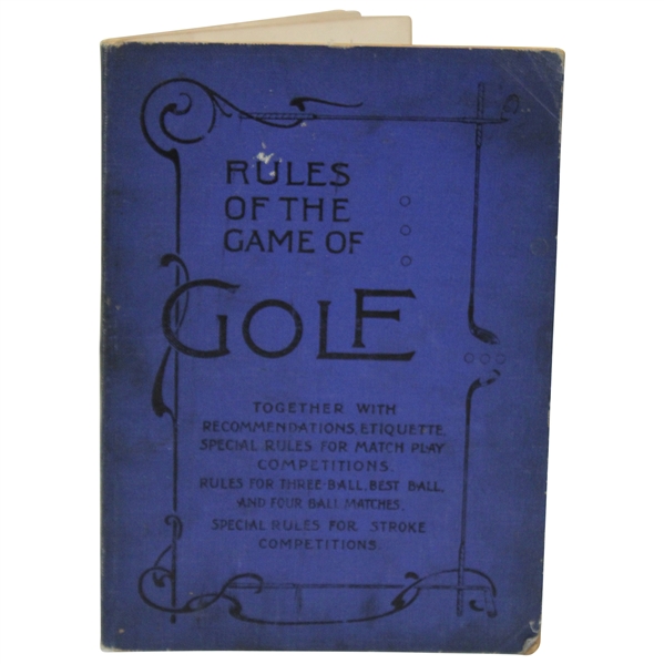 1908 Rules Of The Game Of Golf