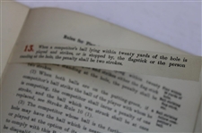 1908 'Rules Of The Game Of Golf'