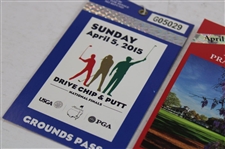 2015 Masters Drive/Chip & Putt, Monday, Tuesday & Wednesday Practice Rd Tickets (4) - Spieth Winner