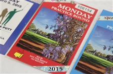 2015 Masters Drive/Chip & Putt, Monday, Tuesday & Wednesday Practice Rd Tickets (4) - Spieth Winner