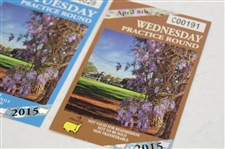 2015 Masters Drive/Chip & Putt, Monday, Tuesday & Wednesday Practice Rd Tickets (4) - Spieth Winner
