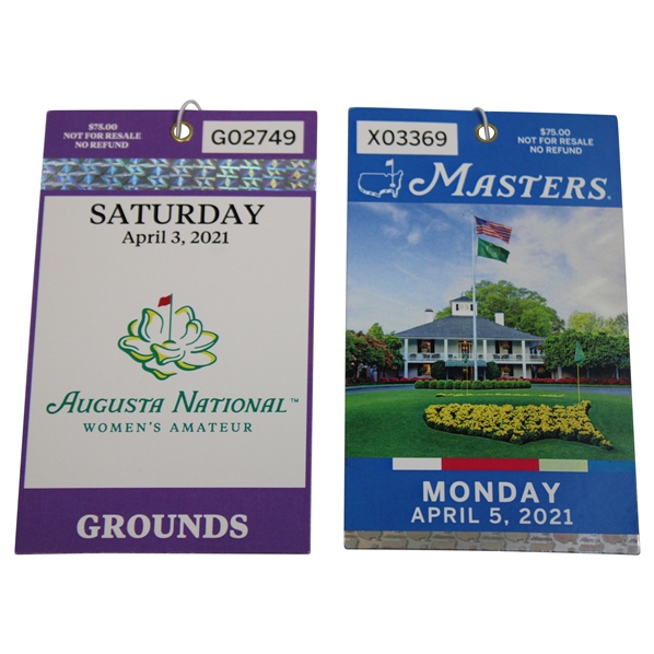 2021 Masters Tournament Womens Amateur & Monday Practice Round Tickets - Hideki Winner