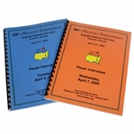 2004 Masters Tournament Tuesday & Wednesday Player Interviews Booklets - Tiger, Arnie, Jack & more