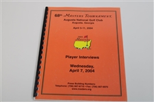 2004 Masters Tournament Tuesday & Wednesday Player Interviews Booklets - Tiger, Arnie, Jack & more