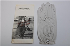 Johnny Revolta Signed Cut Card, Film, & Original Glove In Package JSA ALOA