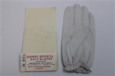 Johnny Revolta Signed Cut Card, Film, & Original Glove In Package JSA ALOA