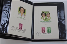 Album Of First Day Covers w/Stamps From Various Countries Including Jones, Ouimet & Zaharias