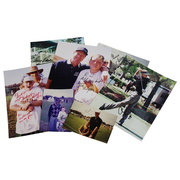 Seven (7) Signed Photos Including Calvin Peete, Tom Watson, Gene Littler & Others JSA ALOA