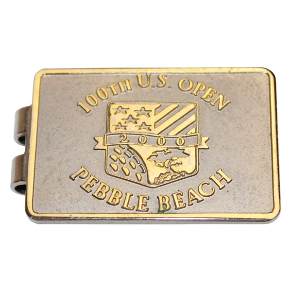 2000 US Open at Pebble Beach 100th Gold Tone Money Clip