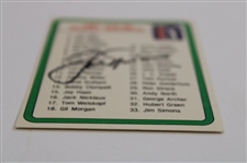 Jack Nicklaus Signed 1981 PGA Tour Top 60 Money Winners Checklist Card (1982) JSA ALOA
