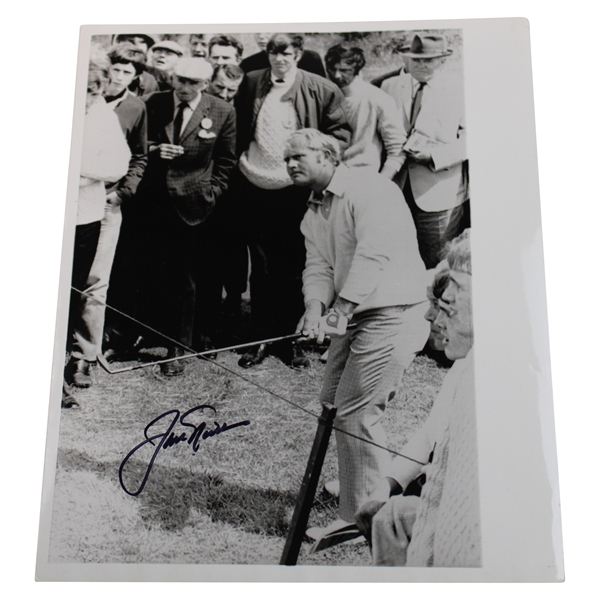 Jack Nicklaus Signed 1970 St. Andrews UPI Wire Photo - July 7th JSA ALOA