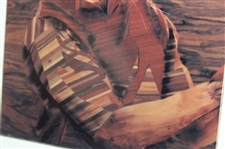Marquetry Portrait of Bernhard Langer Ceramic Tile by Tony Jacklin - WGHoF Collection