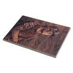 Marquetry Portrait of Bernhard Langer Ceramic Tile by Tony Jacklin - WGHoF Collection