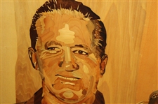 Marquetry Portrait of Tommy Bolt by Tony Jacklin - WGHoF Collection