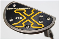 Scotty Cameron Red X5 34 Yellow Paintfill Putter w/ Headcover