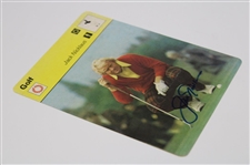 Jack Nicklaus Signed 1977 Lining Up Putt Sportscaster Card JSA ALOA