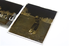 Two (2) Vintage Glass Negative Plates - Action Shot & Pose