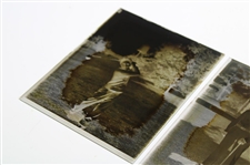 Two (2) Vintage Glass Negative Plates - Action Shot & Pose