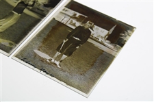 Two (2) Vintage Glass Negative Plates - Action Shot & Pose