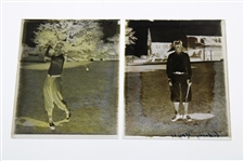 Two (2) Vintage Glass Negative Plates - Action Shot & Pose