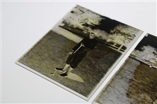 Two (2) Vintage Glass Negative Plates - Action Shot & Pose