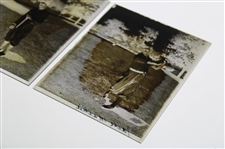 Two (2) Vintage Glass Negative Plates - Action Shot & Pose