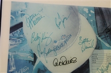 LPGA Stars Multi-Signed 1989 Lake Nona Scorecard Achievement Award Print JSA ALOA