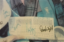 LPGA Stars Multi-Signed 1989 Lake Nona Scorecard Achievement Award Print JSA ALOA