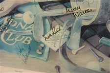LPGA Stars Multi-Signed 1989 Lake Nona Scorecard Achievement Award Print JSA ALOA