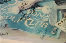 LPGA Stars Multi-Signed 1989 Lake Nona Scorecard Achievement Award Print JSA ALOA