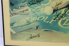 LPGA Stars Multi-Signed 1989 Lake Nona Scorecard Achievement Award Print JSA ALOA