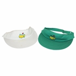 Two (2) Masters Undated Tournament Logo Visors - Green & White