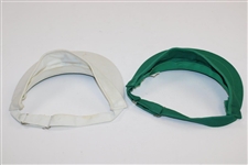 Two (2) Masters Undated Tournament Logo Visors - Green & White